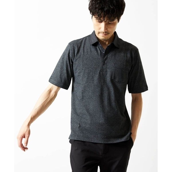 ブラックストライプカラーポロシャツ | MKオム(MK homme