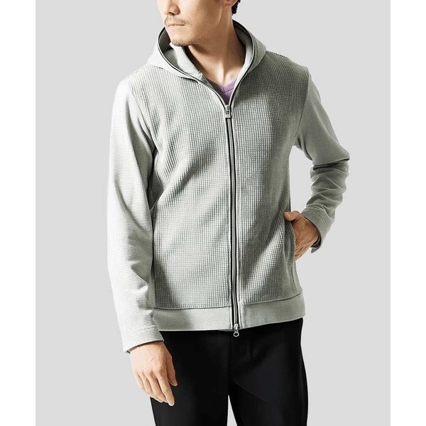 MKオム（MK homme）/【洗える/ストレッチ】ワッフルベロア ジップパーカー 洗える/ストレッチ】ワッフルベロア ジップパーカー | MKオム(MK homme