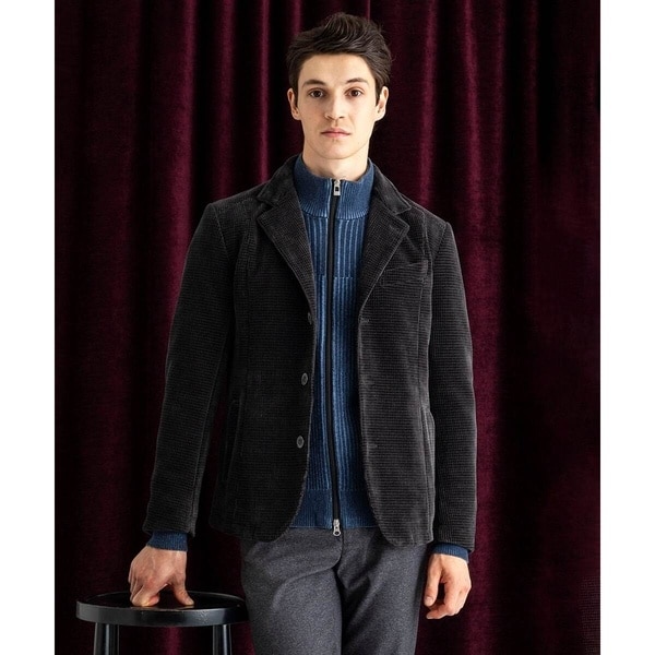 洗える/ストレッチ】ワッフルベロア ジップパーカー | MKオム(MK homme