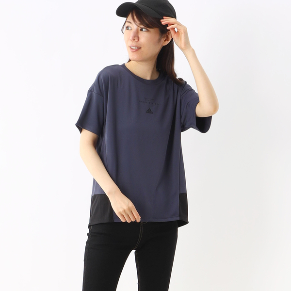 adidas／アディダス】Ｔシャツ（W SE カラーブロッキングTシャツ