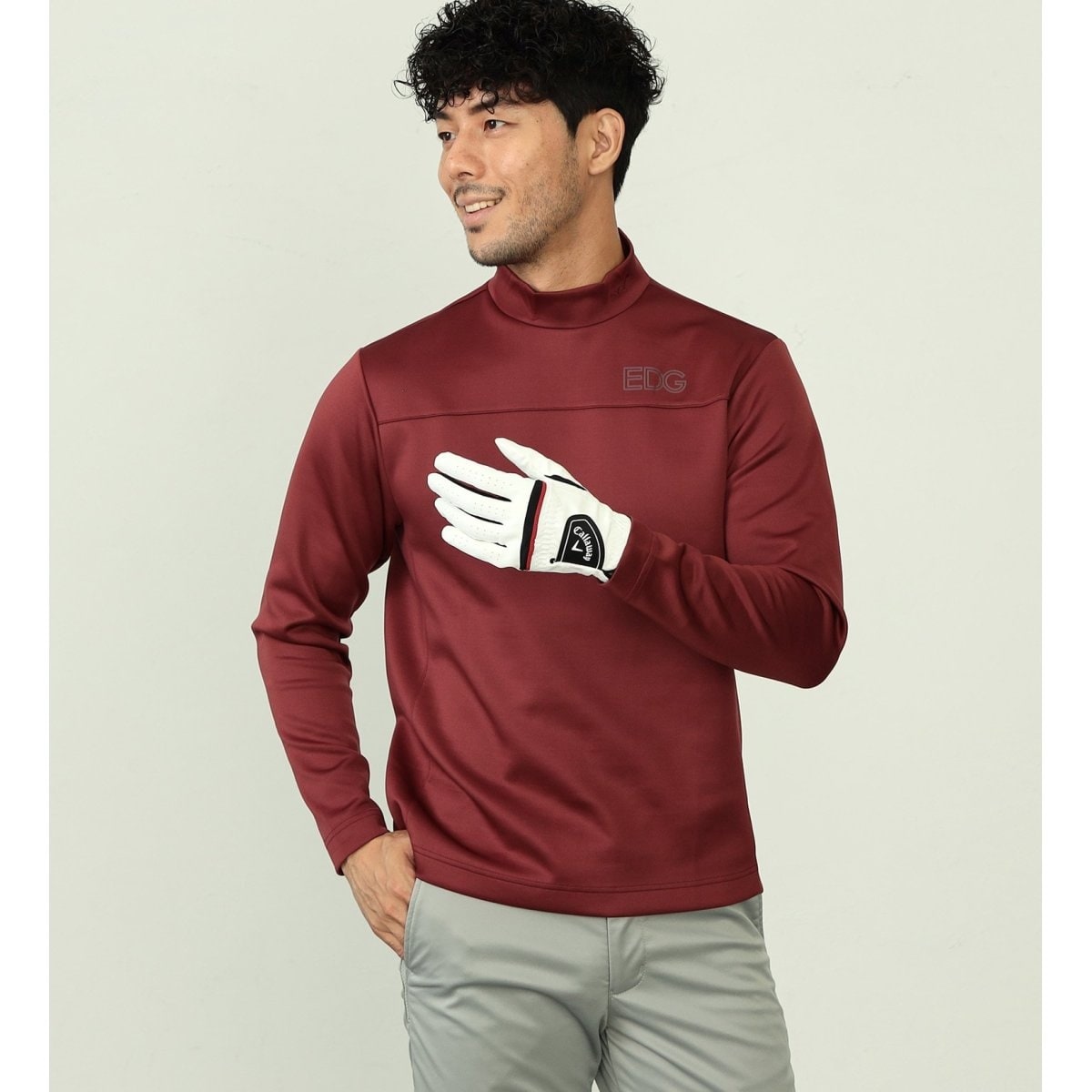 [�}���C]EDWIN GOLF ���b�N�l�b�N�����OT�V���c �����yUV�J�b�g/�X�g���b�`�z/�G�h�E�B���iEDWIN�j �o�[�K���f�B�[