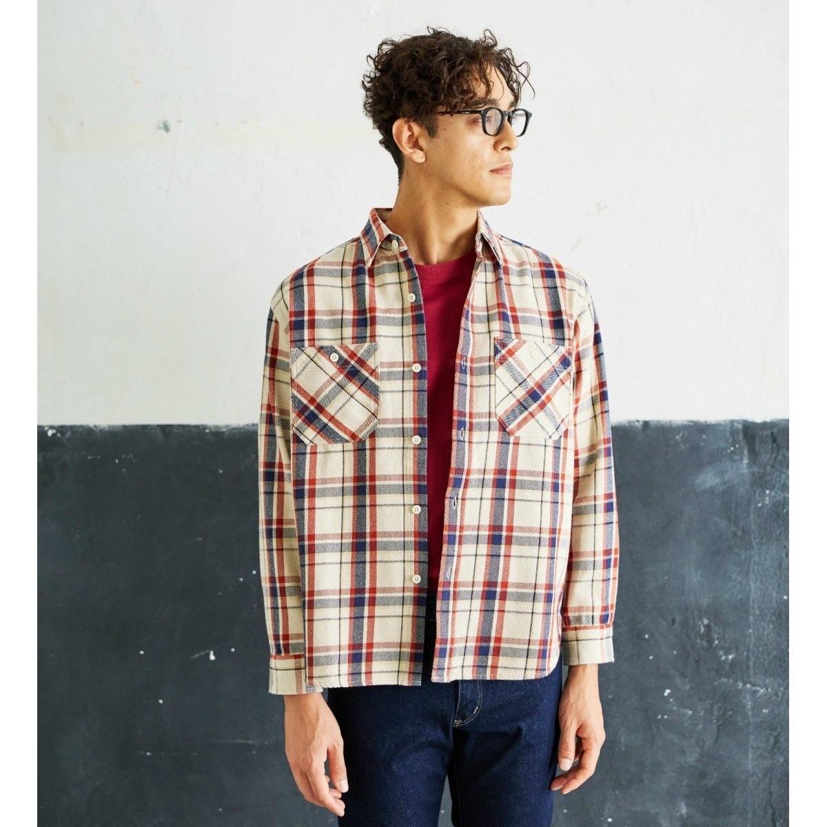 N.Hollywood　2202-SH09-011 peg　チェックシャツ　長袖 N.Hollywood 2202-SH09-011 peg チェックシャツ 長袖 N.Hollywood 2202