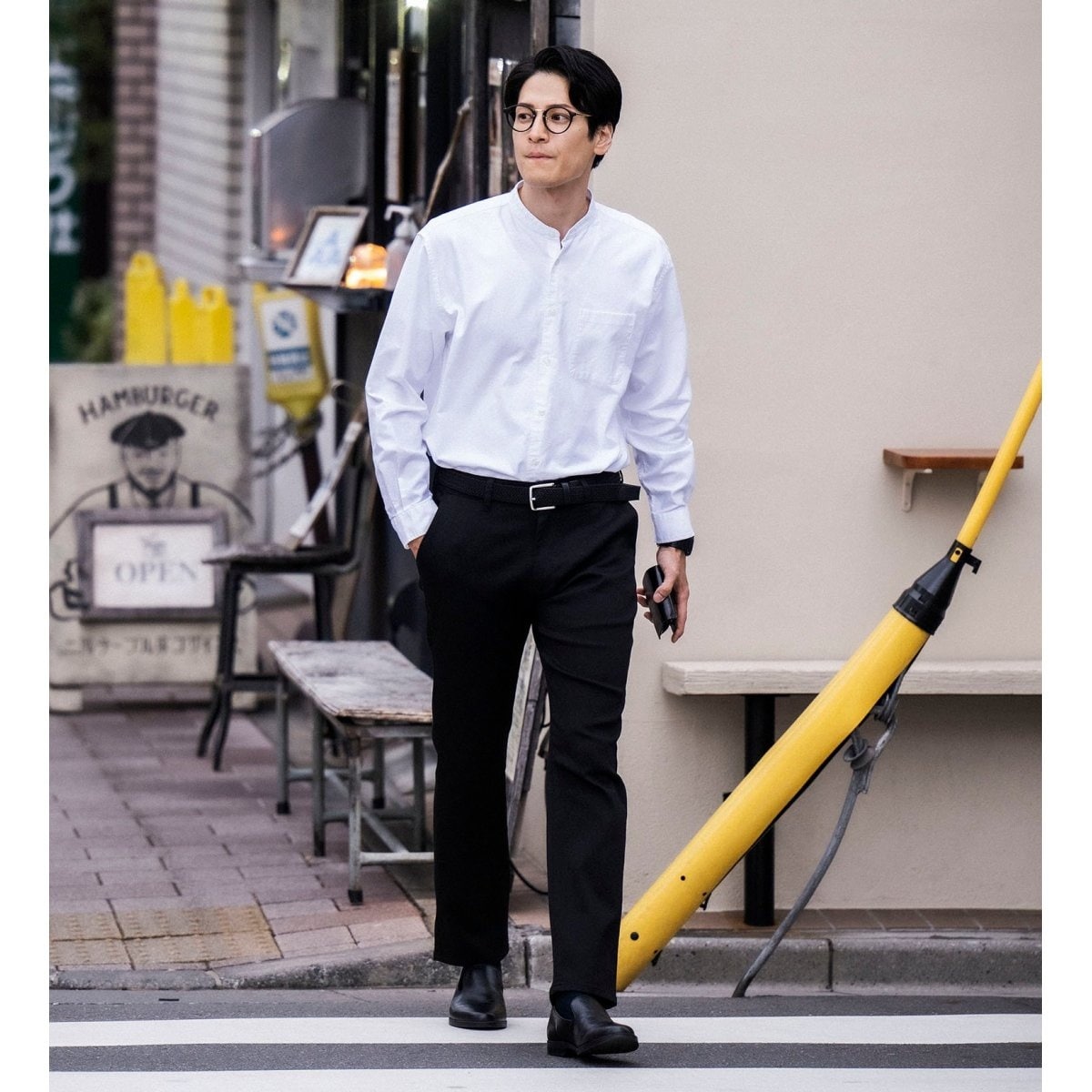 TAAKK 17AW  グラデーション　パンツ　スラックス　ニードルパンチ ハタラクロ メンズ チノパンツ スラックス ストレッチ ビジネス