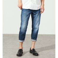 ベーシック デニムクロップドパンツ ジーンズ