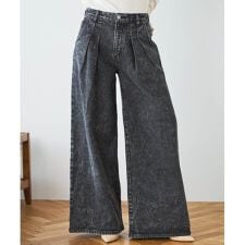 essentials タックワイドデニムパンツ