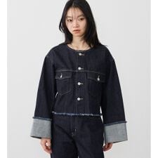 ロールアップ デニムジャケット Gジャン
