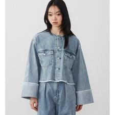 ロールアップ デニムジャケット Gジャン
