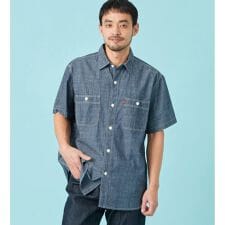 ワークシャツ デニム 半袖