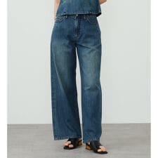 EDWIN LADIES ライトオンス ワイドデニムパンツ セルビッジ セットアップ対応