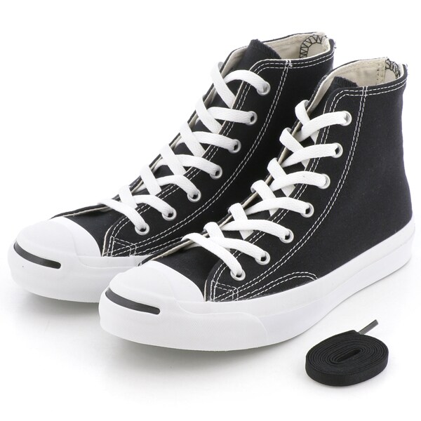 ジャックパーセル コンバース 黒白 ブラック ホワイト 26.5 送料無料