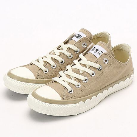 コンバース Converse スニーカー オールスター スカラップテープ Ox Beige 18ho I 32199289 Atmos Tokyo 通販 Yahoo ショッピング