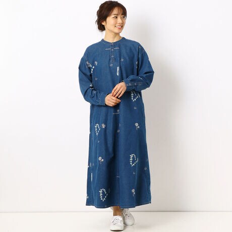 アーティストコラボ 星なる実り 抜染 ラメ刺しゅうライトオンスデニムワンピース スーパーハッカ Super Hakka ファッション通販 マルイウェブチャネル Ca000 845 67 01