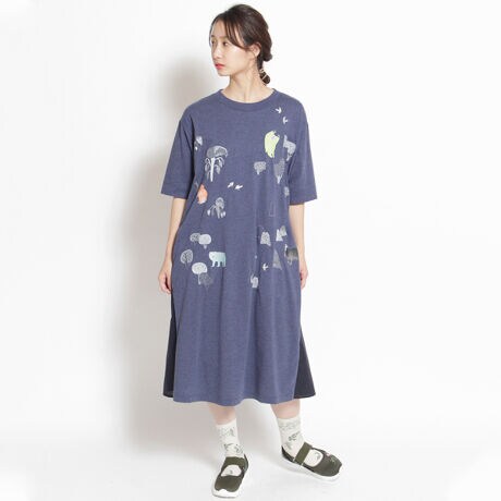 アーティストコラボ それぞれの森で 刺しゅう プリントカットワンピース スーパーハッカ Super Hakka ファッション通販 マルイ ウェブチャネル