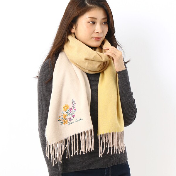野花刺繍バイカラーストール | スーパーハッカ(SUPER HAKKA) | マルイ
