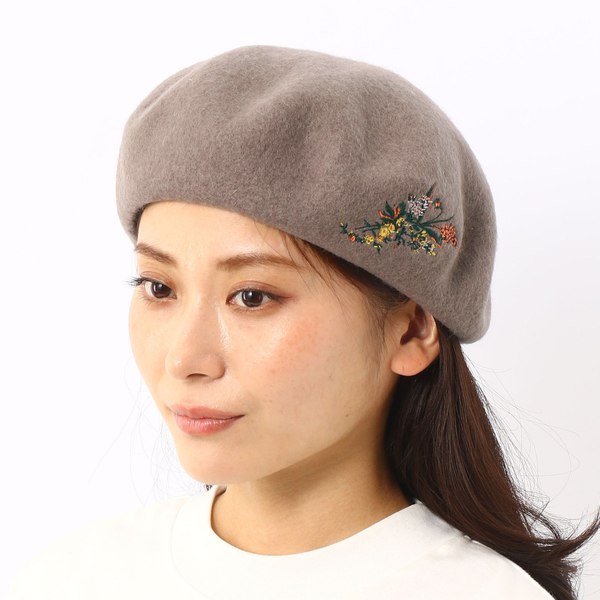 ダリア刺繍ベレー帽 | スーパーハッカ(SUPER HAKKA) | 04050024