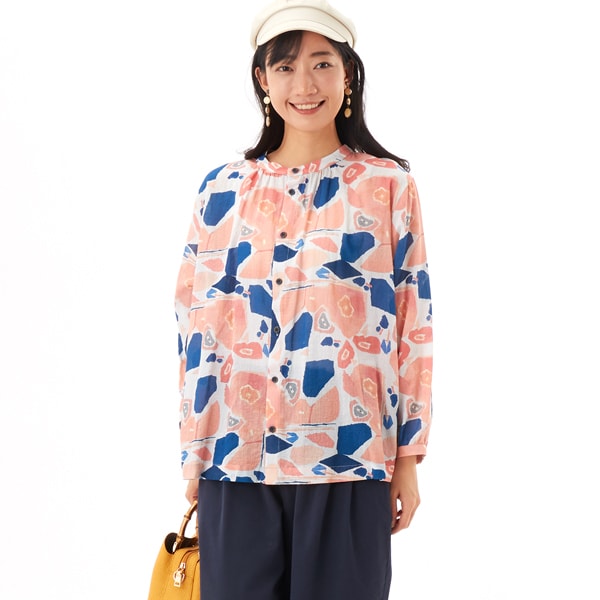 スーパーハッカ（SUPER HAKKA）/SUPER HAKKA×椎木彩子 「Uduki」/「Kisaragi」プリントブラウス SUPER HAKKA×椎木彩子 ｢Uduki｣/｢Kisaragi｣プリントブラウス | スーパー