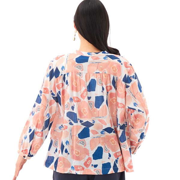 SUPER HAKKA×椎木彩子 ｢Uduki｣/｢Kisaragi｣プリントブラウス | スーパー