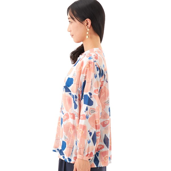 SUPER HAKKA×椎木彩子 ｢Uduki｣/｢Kisaragi｣プリントブラウス | スーパー