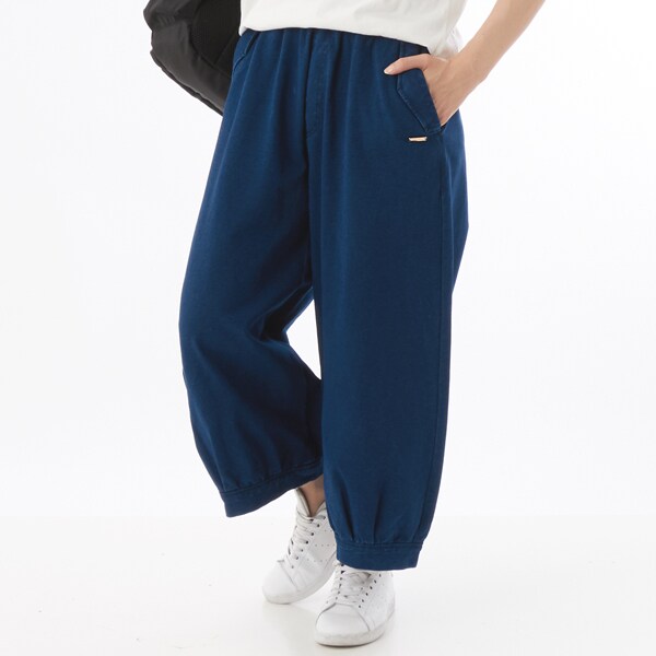 カラーインレイデニムストレッチボリュームパンツ | スーパーハッカ