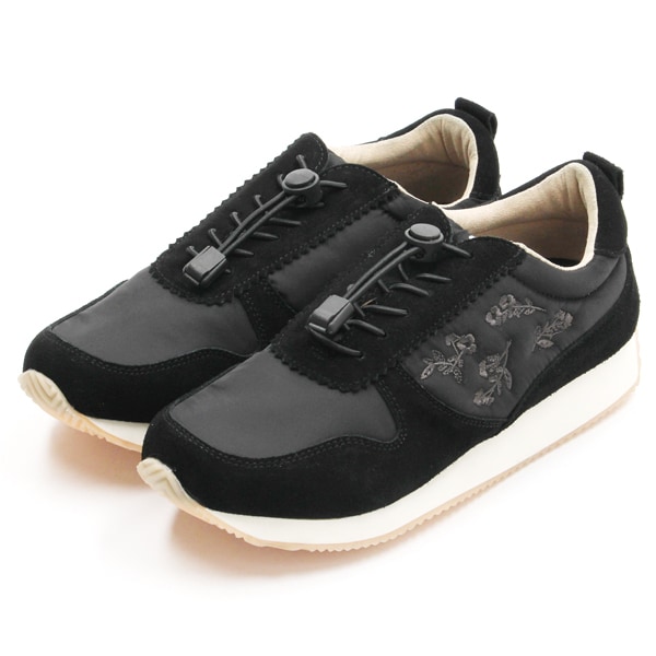 マリークワント デイジーエンブロコンビ スニーカー ブラック Lサイズ マリークワント MARY QUANT デイジーエンブロコンビ スニーカー
