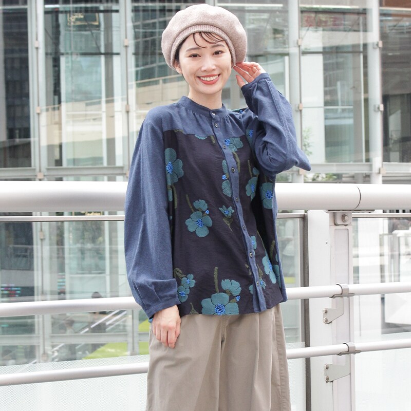 アートポピーアクリルウールカットジャカード×ファインシャギー