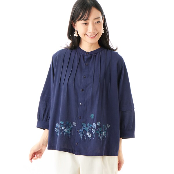60/2天竺×ボイルコットンシフォンスプリングフラワー刺繍製品