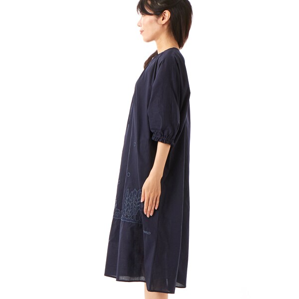 コットンスラブローン夜空の風景アップリケワンピース | スーパー