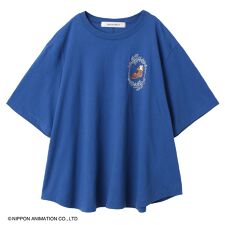 SUPER HAKKA×世界名作劇場 あらいぐまラスカルとブーツ刺繍フレアTシャツ