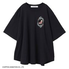 SUPER HAKKA×世界名作劇場 あらいぐまラスカルとブーツ刺繍フレアTシャツ