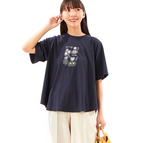 SUPER HAKKA×reiko.matsuno 「おはな」刺繍Tシャツ SUPER HAKKA×reiko.matsuno 「おはな」刺繍Tシャツ（Tシャツ