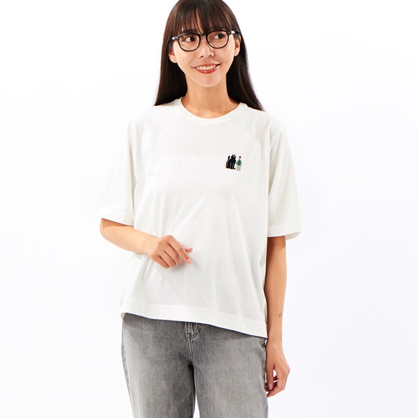SUPER HAKKA×中村 ころもち ｢gaze｣刺繍Tシャツ | スーパーハッカ