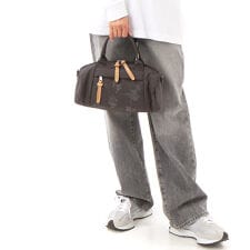 スーパーハッカ(SUPER HAKKA)の｢glanta｣線画フラワー刺繍ミニドラムギャザーショルダーバッグ