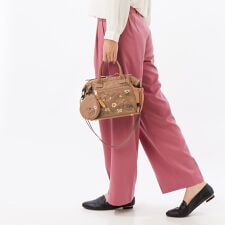 ｢glanta｣フラワーバンケット刺繍ミニボストンショルダーバッグ ポーチ付き