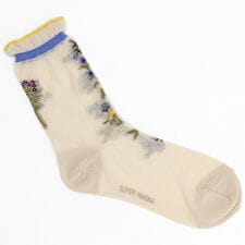 スーパーハッカ(SUPER HAKKA)のラインフラワージャカードソックス