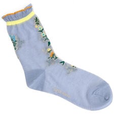 スーパーハッカ(SUPER HAKKA)のラインフラワージャカードソックス