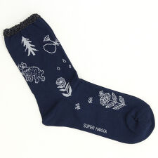 スーパーハッカ(SUPER HAKKA)のSUPER HAKKA×保坂優子 ｢森と暮らす｣線画モチーフジャカードソックス