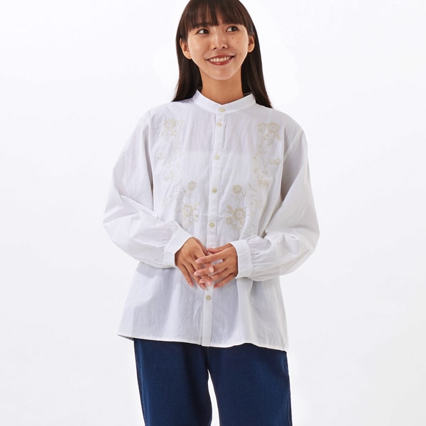 ステッチ刺繍コットンブラウス[41713468] | ナチュラルミストクラス