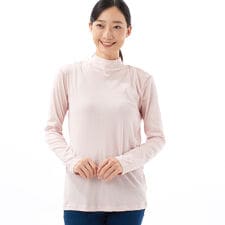 ロゴワンポイント刺繍 強撚天竺ハイネックカットソー