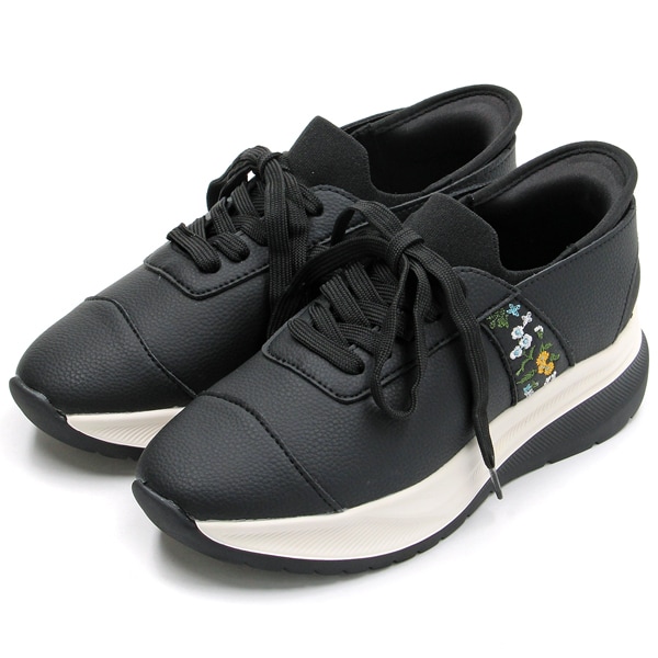 マリクワブラックスニーカー　厚底 デイジーエンブロコンビ スニーカー | マリークワント(MARY
