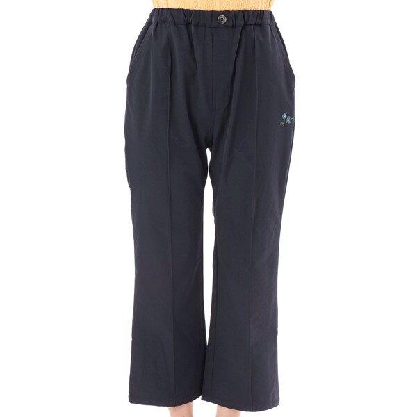 ステッチフローレットワンポイント刺繍ナイロンナチュラルストレッチ