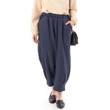 スーパーハッカ(SUPER HAKKA)のポリエステルツイルナチュラルストレッチ+ベロアストレッチテーパードパンツ