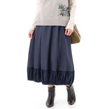 スーパーハッカ(SUPER HAKKA)のポリエステルツイルナチュラルストレッチ+ベロアストレッチバルーンスカート