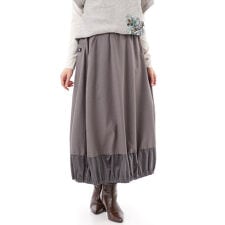 スーパーハッカ(SUPER HAKKA)のポリエステルツイルナチュラルストレッチ+ベロアストレッチバルーンスカート