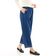 裏起毛インレイデニムストレートパンツ