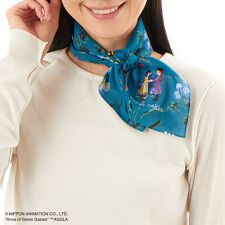 SUPER HAKKA×世界名作劇場 ｢赤毛のアン｣綿花と心の友刺繍 フラワープリントスカーフ