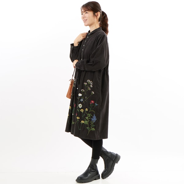 月初めセール❣️スーパーハッカ　花柄　七分袖　ロングワンピース　２点セット 月初めセール❣️スーパーハッカ 花柄 七分袖 ロングワンピース 2点セット