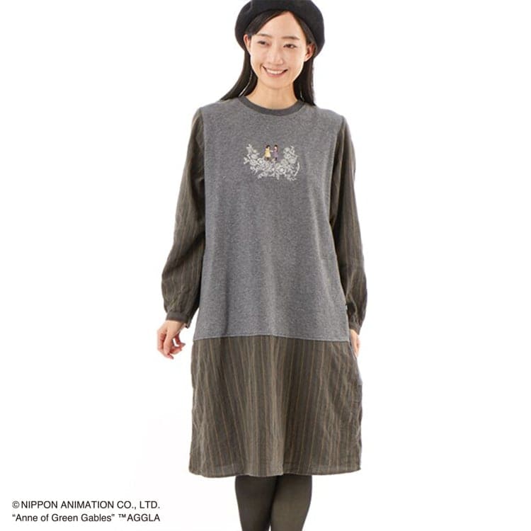 イエナ AAYUSHI/アユーシ 別注 ロングスリーブラッフルドレス　新品 AAYUSHI/アユーシ 別注 ロングスリーブラッフルドレス（ワンピース