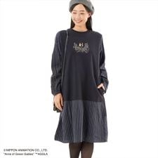 SUPER HAKKA×世界名作劇場 ｢赤毛のアン｣裏毛+コットンシャーリング起毛ワンピース