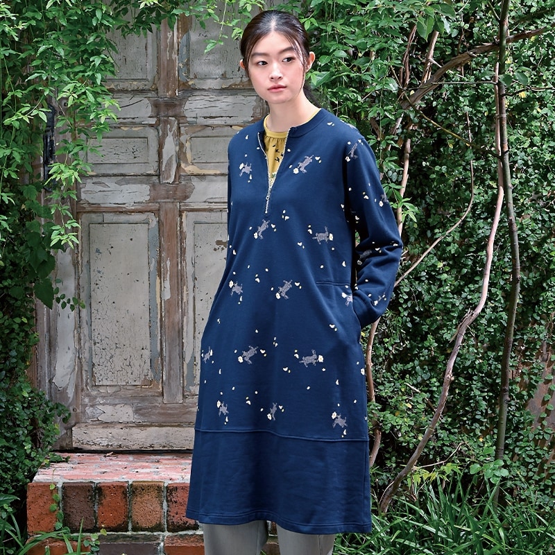 パナマシャーリングチェック ナルコランドット単色刺繍シャツ