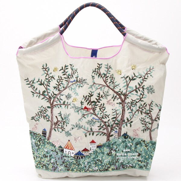 SUPER HAKKA×Ball&Chain シルエットツリー刺繍トートバッグ(M